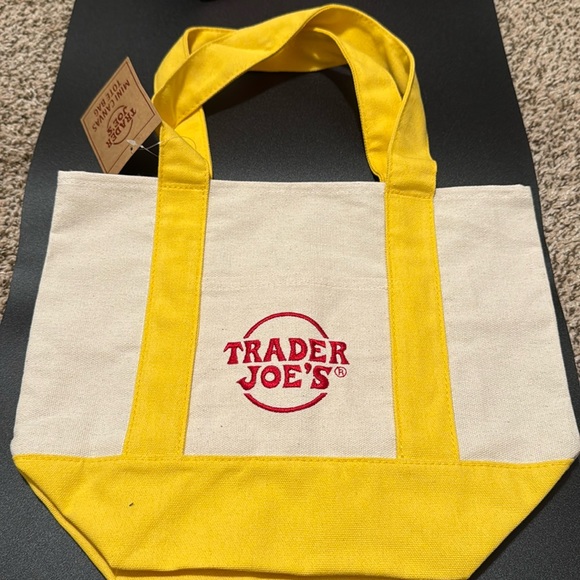 Yellow Trader Joe’s Mini Canvas Tote - Picture 1 of 5